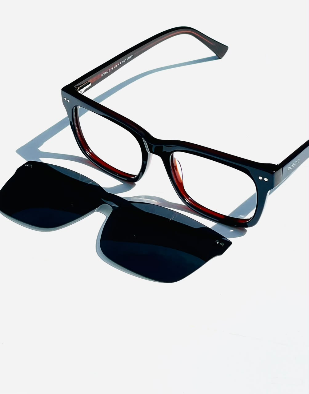 Armazón Rosso Eyewear con clip solar